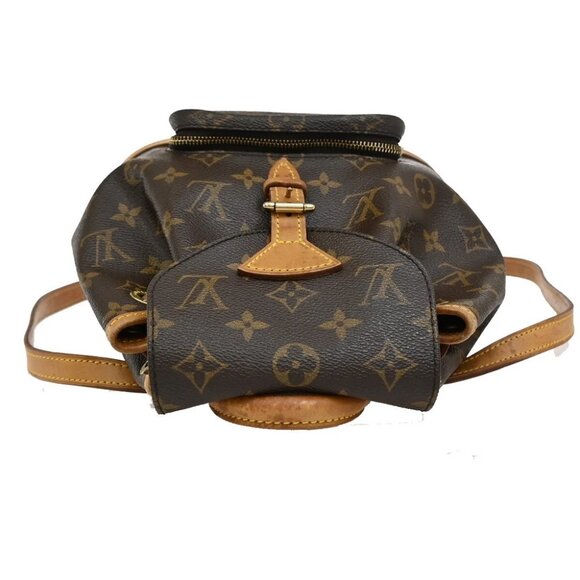 LOUIS VUITTON Mini Montsouris Backpack Bag Monogram Leather Brown - Picture 6 of 16